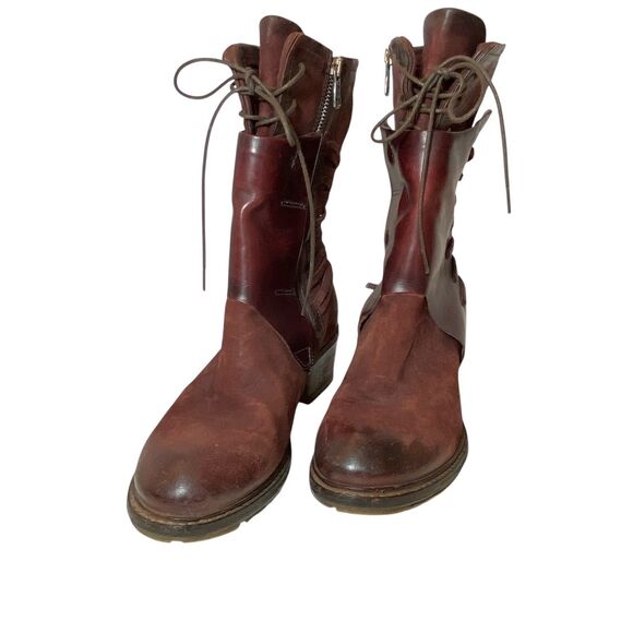 A.S.98 SUNDANCE Suede/Leather Mid Calf Boots Ombre Brown 39/8.5 NEW Box, As Is - Picture 4 of 14